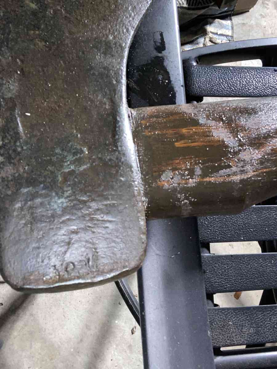 restored 1896 antique felling axe