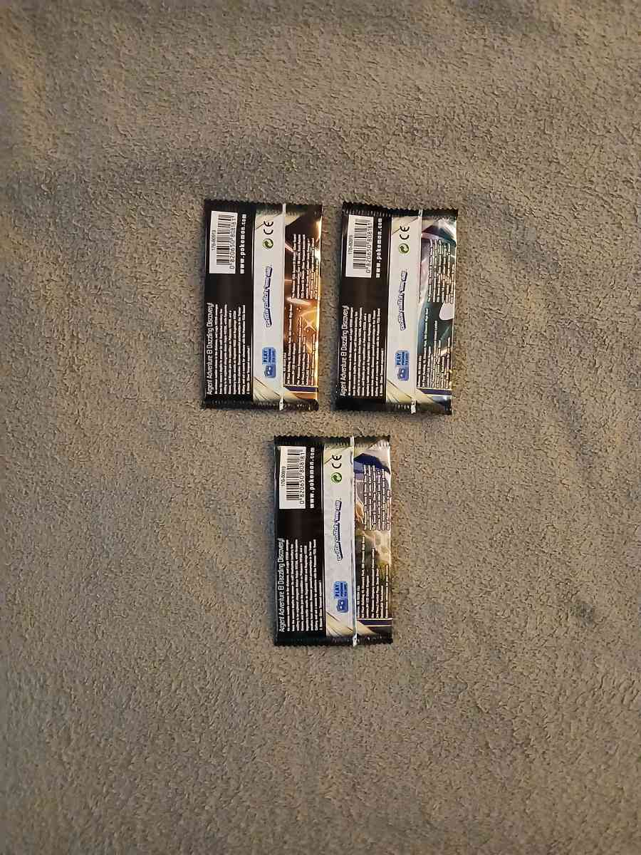 3 Pokemon Trading Cards Booster Packs 2024