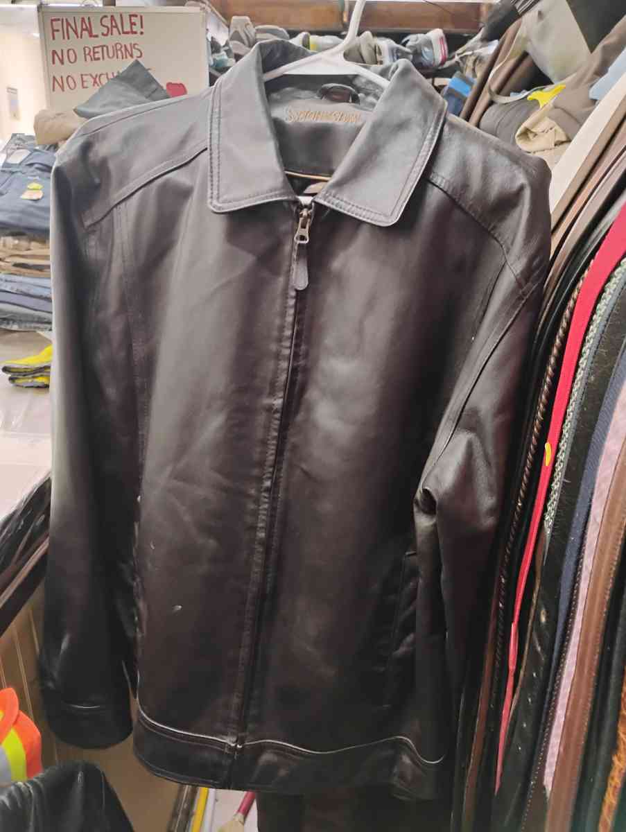 Men Black Lether Jacket