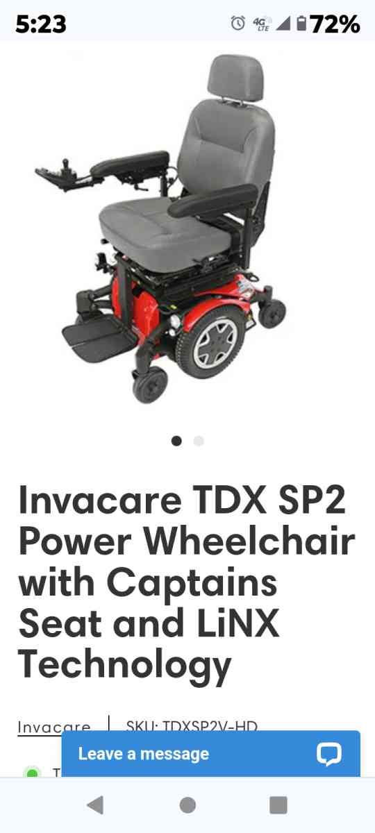 Invacare Power Wheelchair