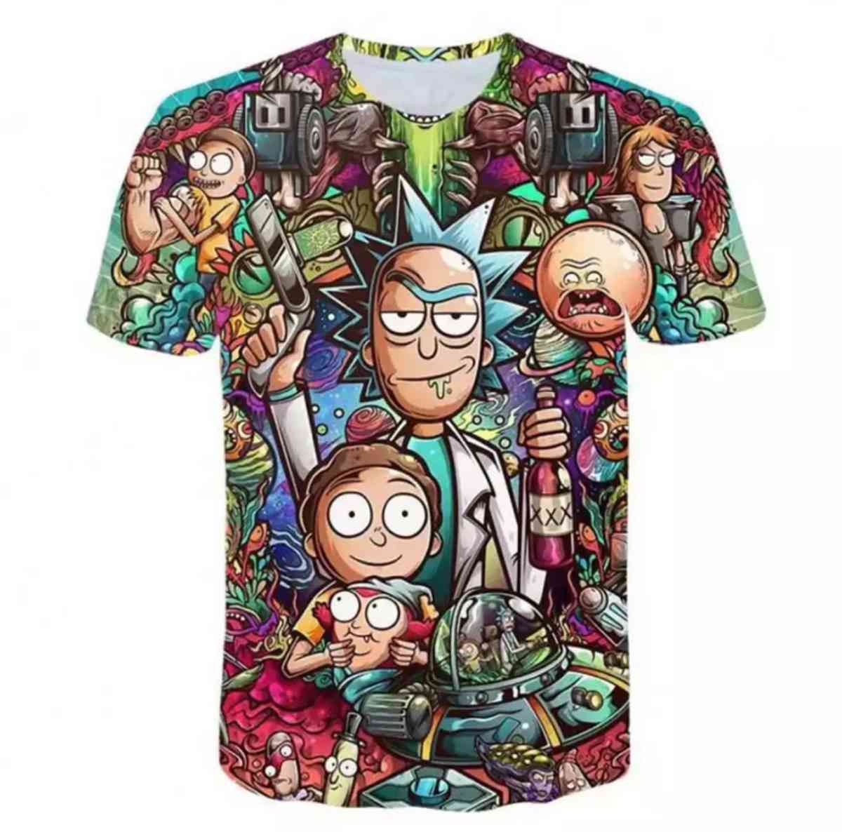 Rick and Morty 3D Oneck summer unisex tshirt tees  shirt S M