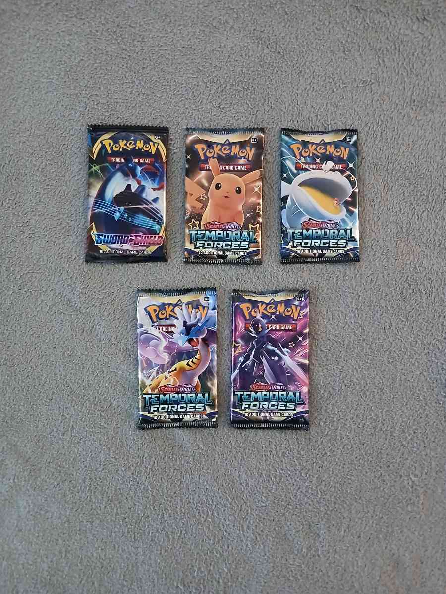 5 Pokemon 10 Trading Cards Booster Packs 2022 2024