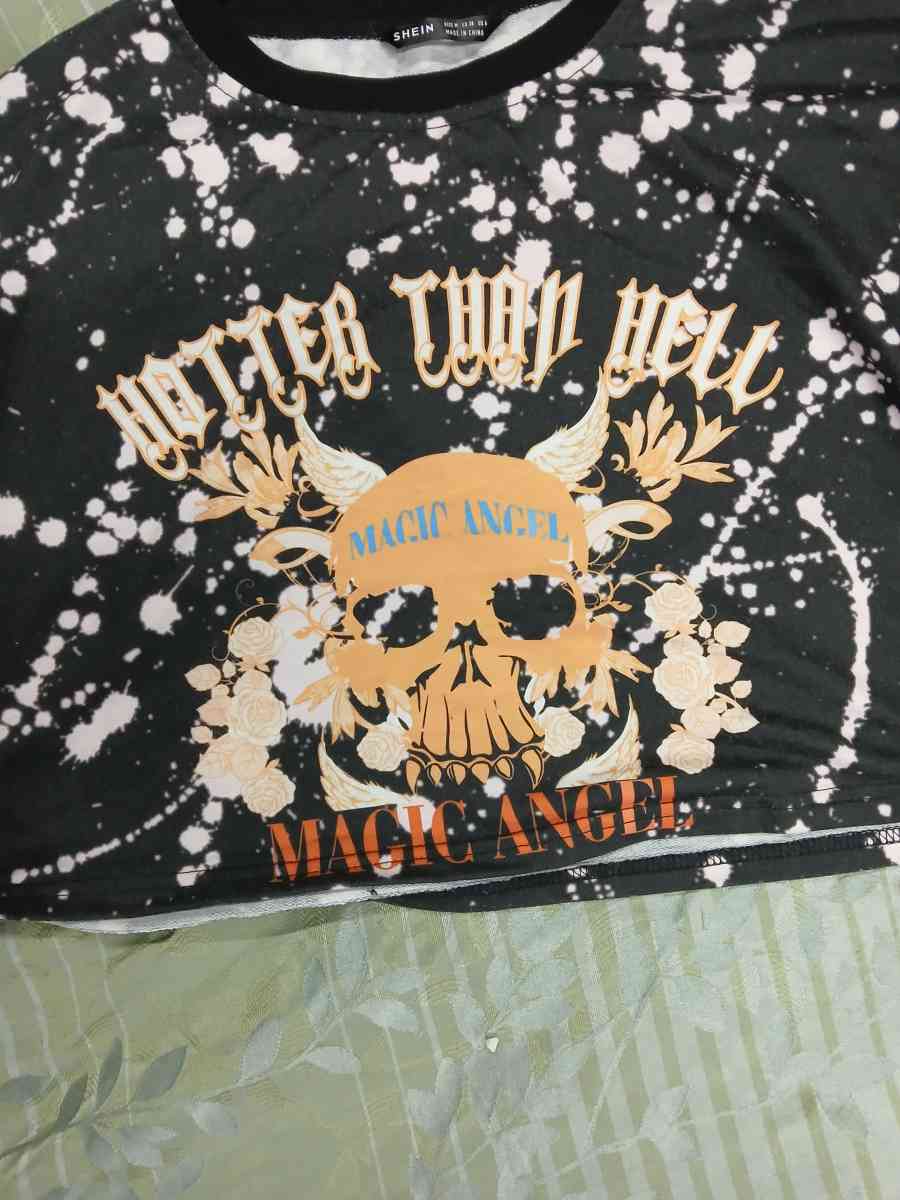 Shein long sleeve belly cut off