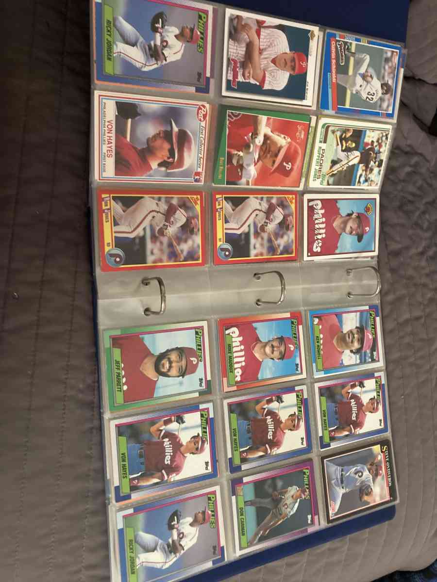 binder of baseball cards