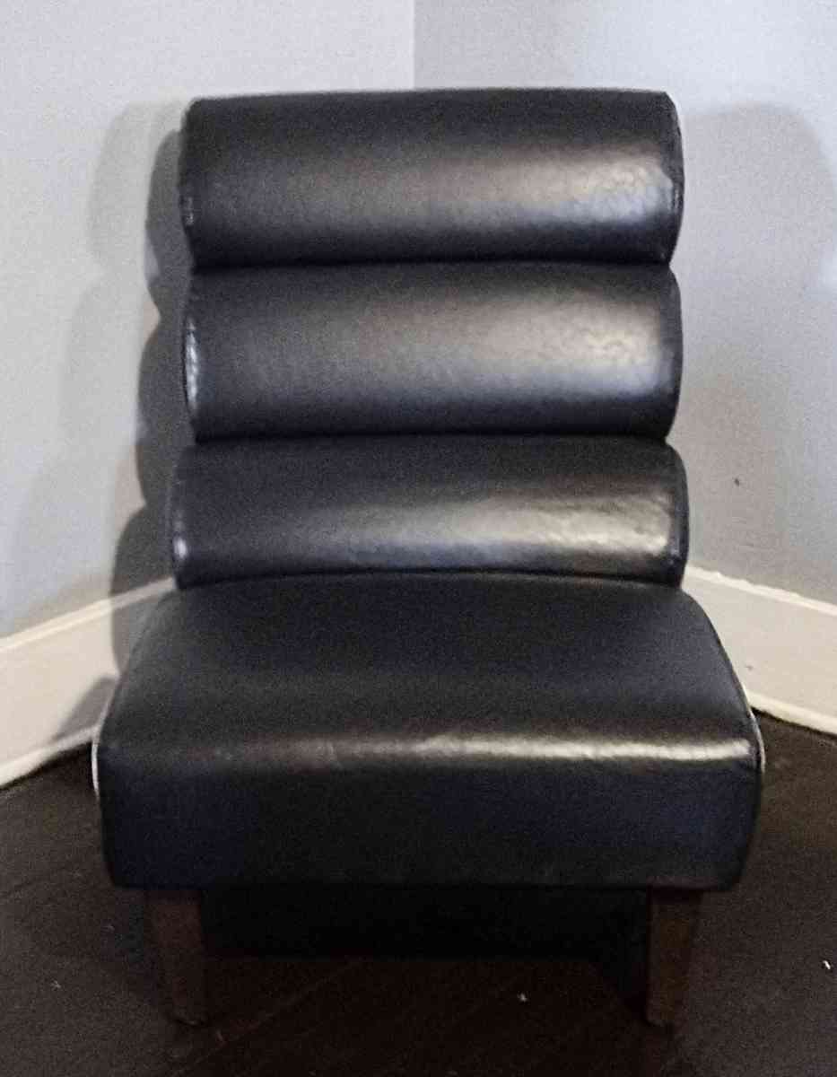 Black Faux LeatherAccent Chair NEW