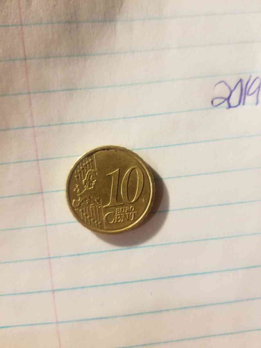 2019 EURO 10 CENT  GOLD COIN