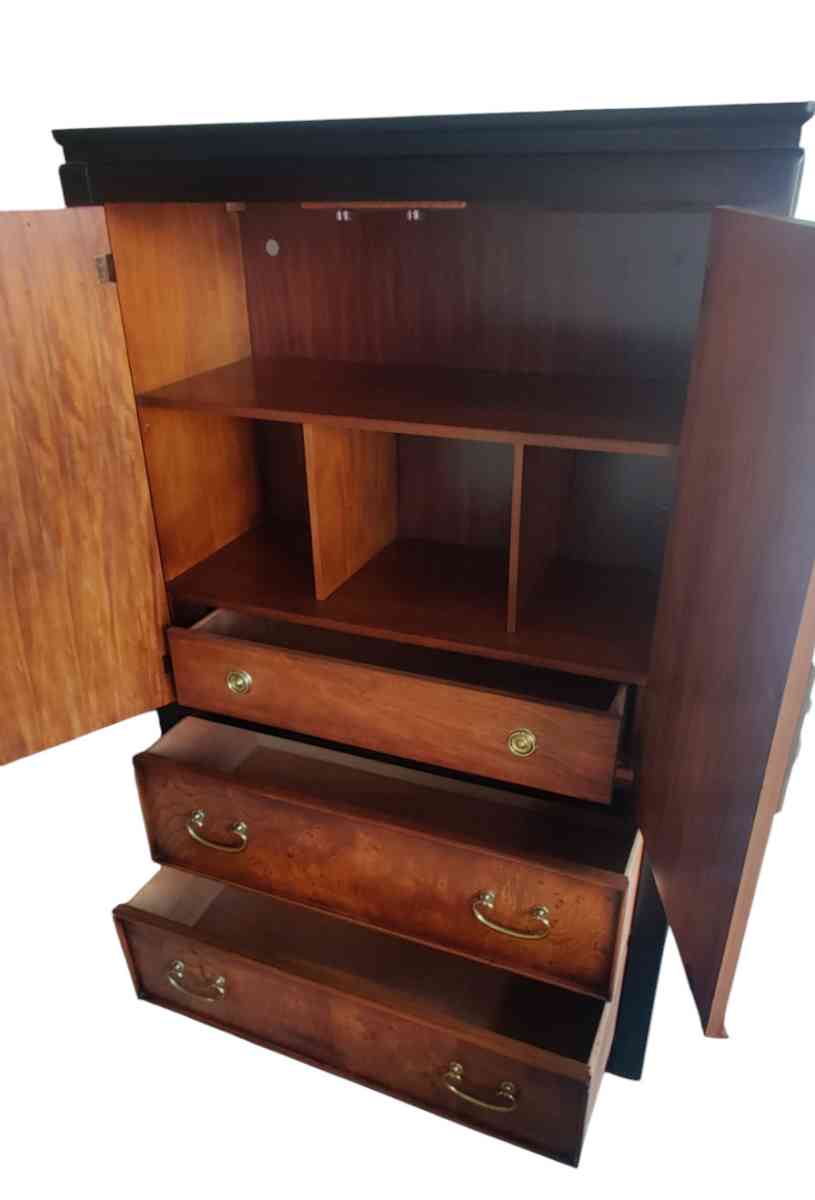 Chinoiserie Armoire Dresser by Stanley Vintage Asian Tallboy