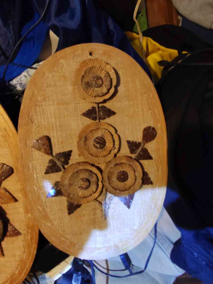 set of 2 3D handmade and carved Made in Philippines