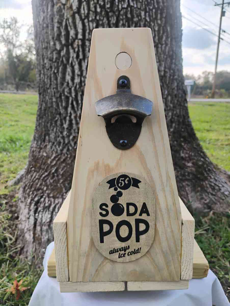 Wooden 6 Pack Soda Bottle Carrier