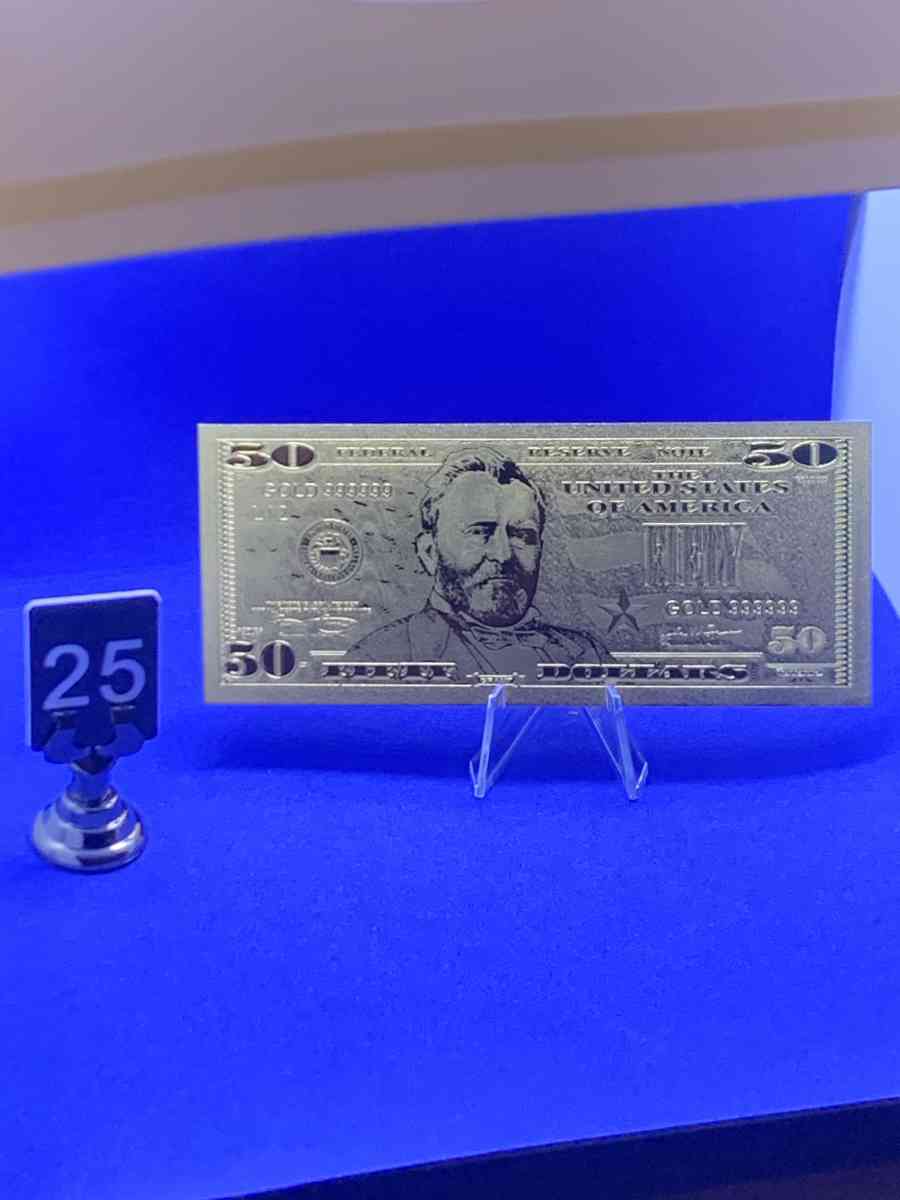 Gold Plated Collectors Bank Note