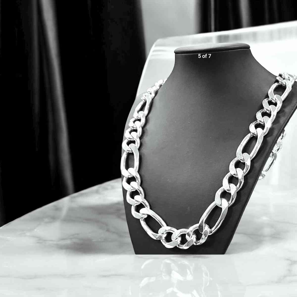 Solid Sterling silver Figarope Chain 290 grams