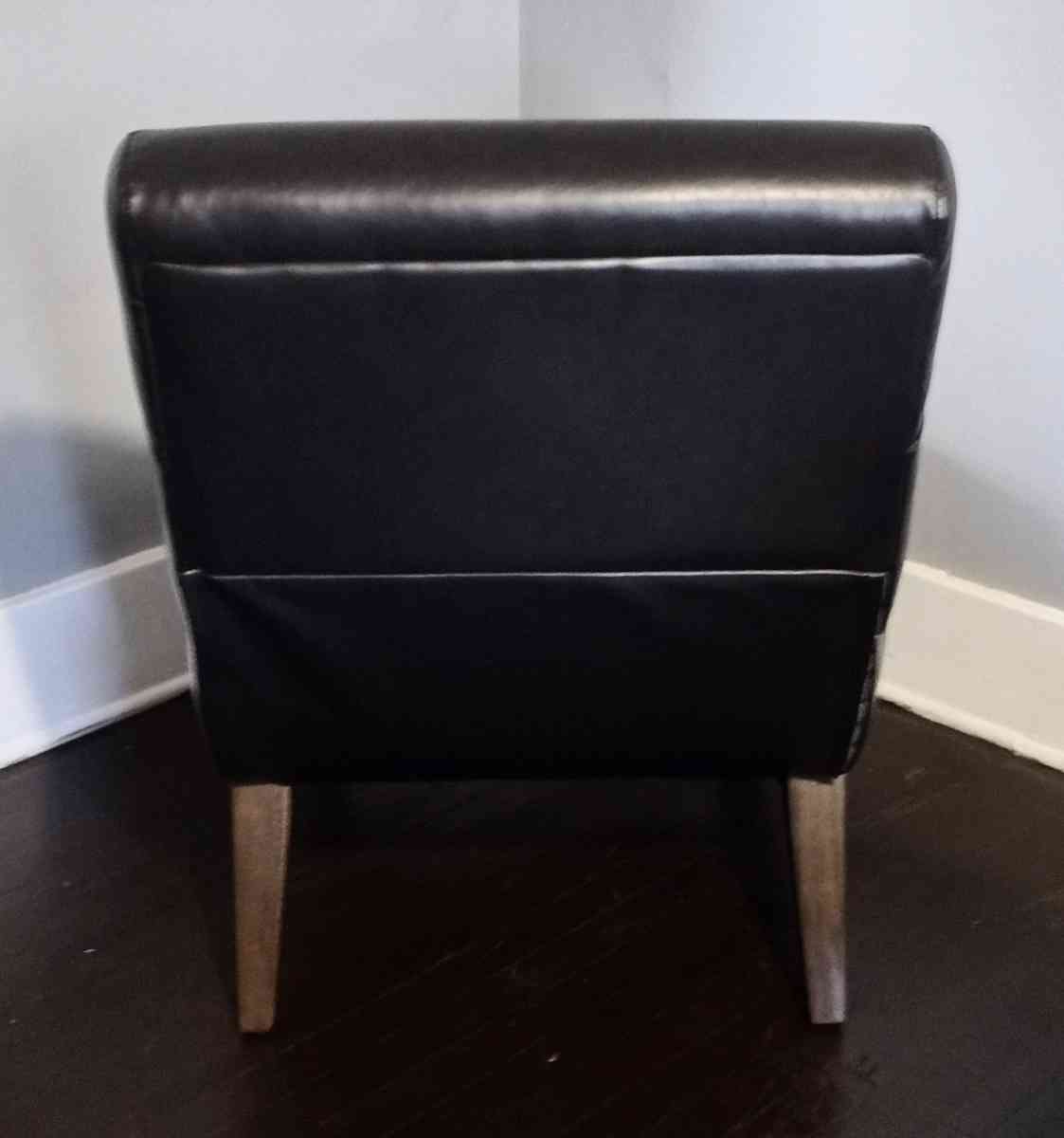 Black Faux LeatherAccent Chair NEW