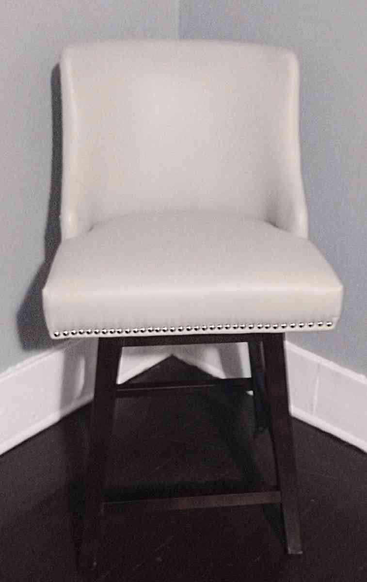 Asher Light Gray Swivel Nailhead Trim Bar Counter Stool