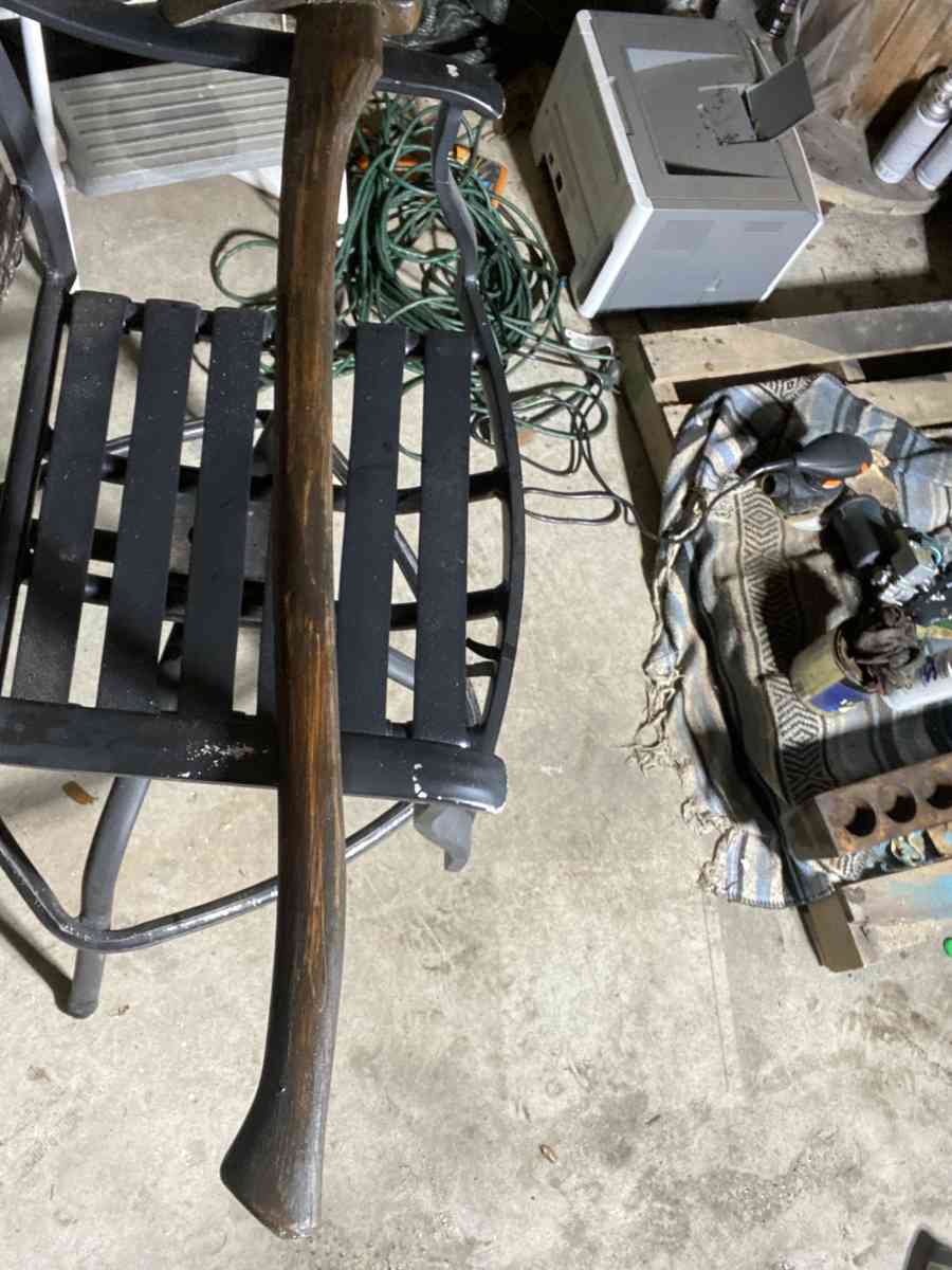 restored 1896 antique felling axe