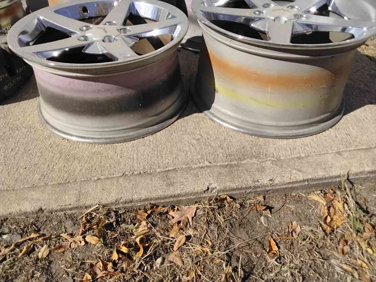 Chevy Chrome Corvette C6 OEM Factory Staggered Wheels