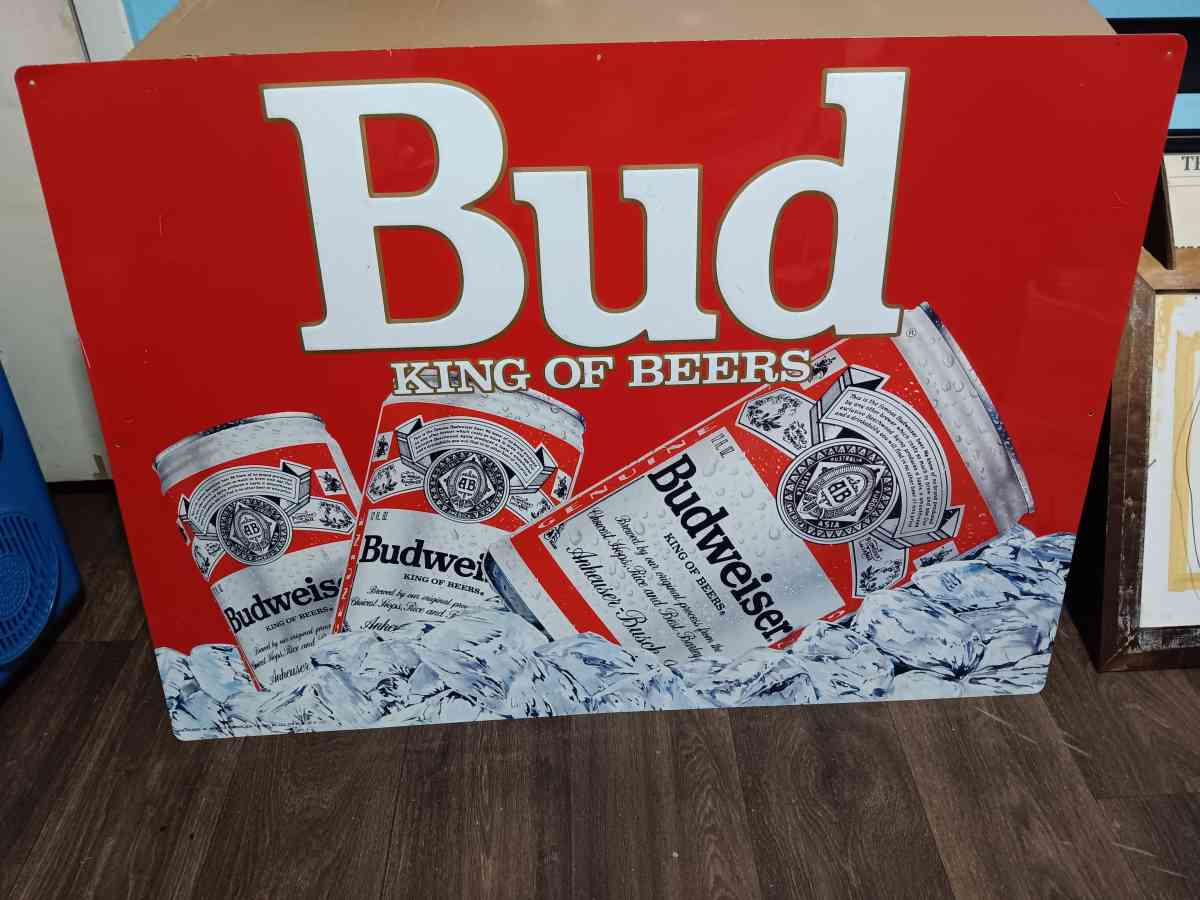 VINTAGE 1992 NOS 25X35 BUD KING  OF