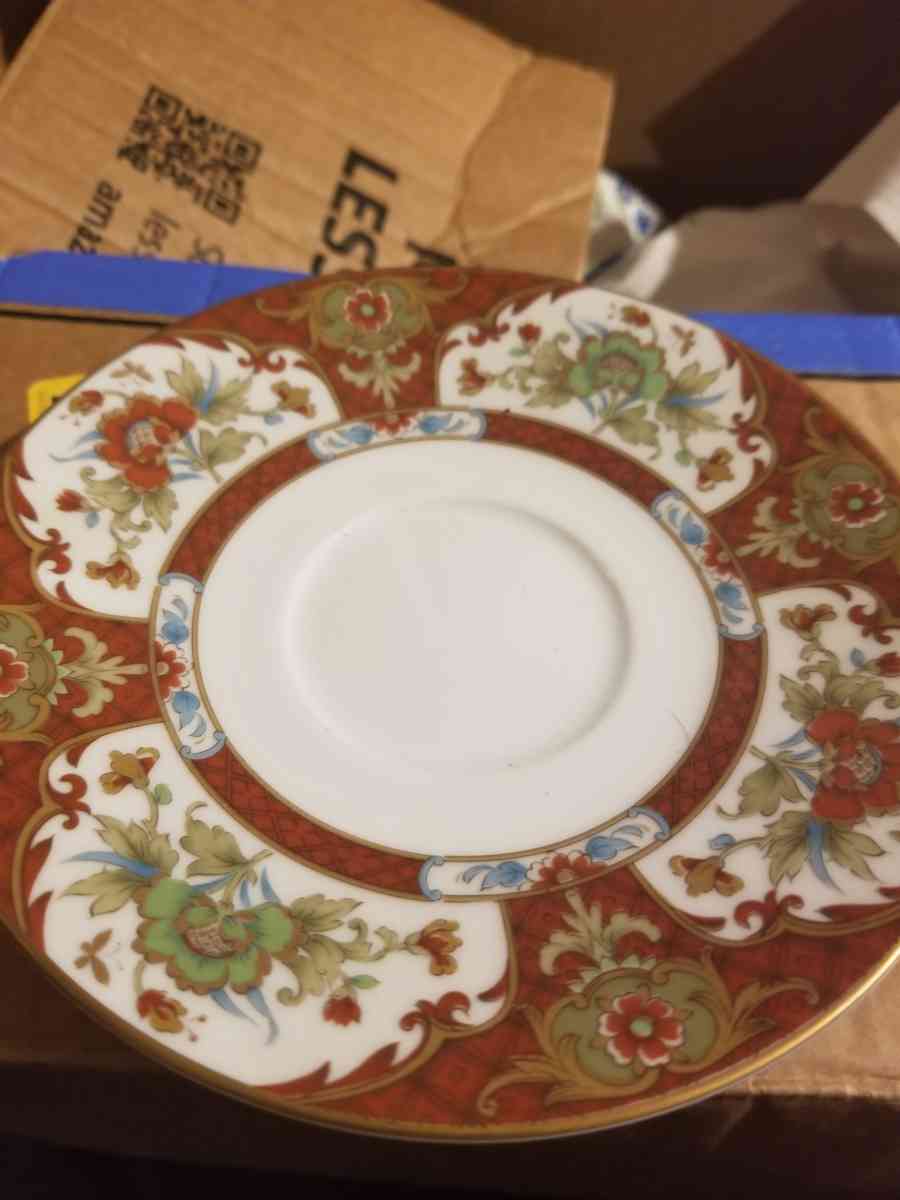 12 Sets Sango China Kyoto Footed Cup  Saucers  Japan