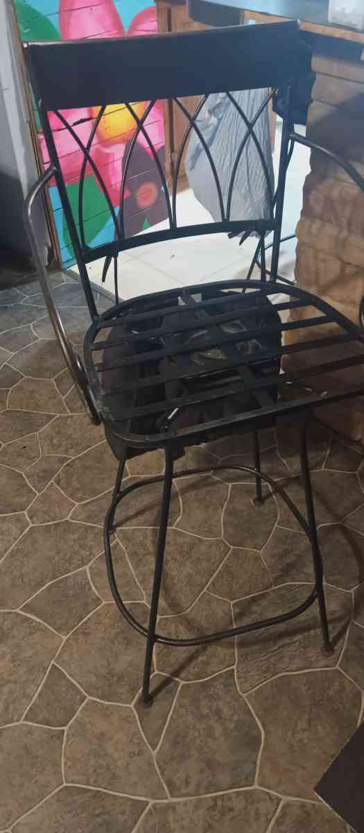 iron bar high stools