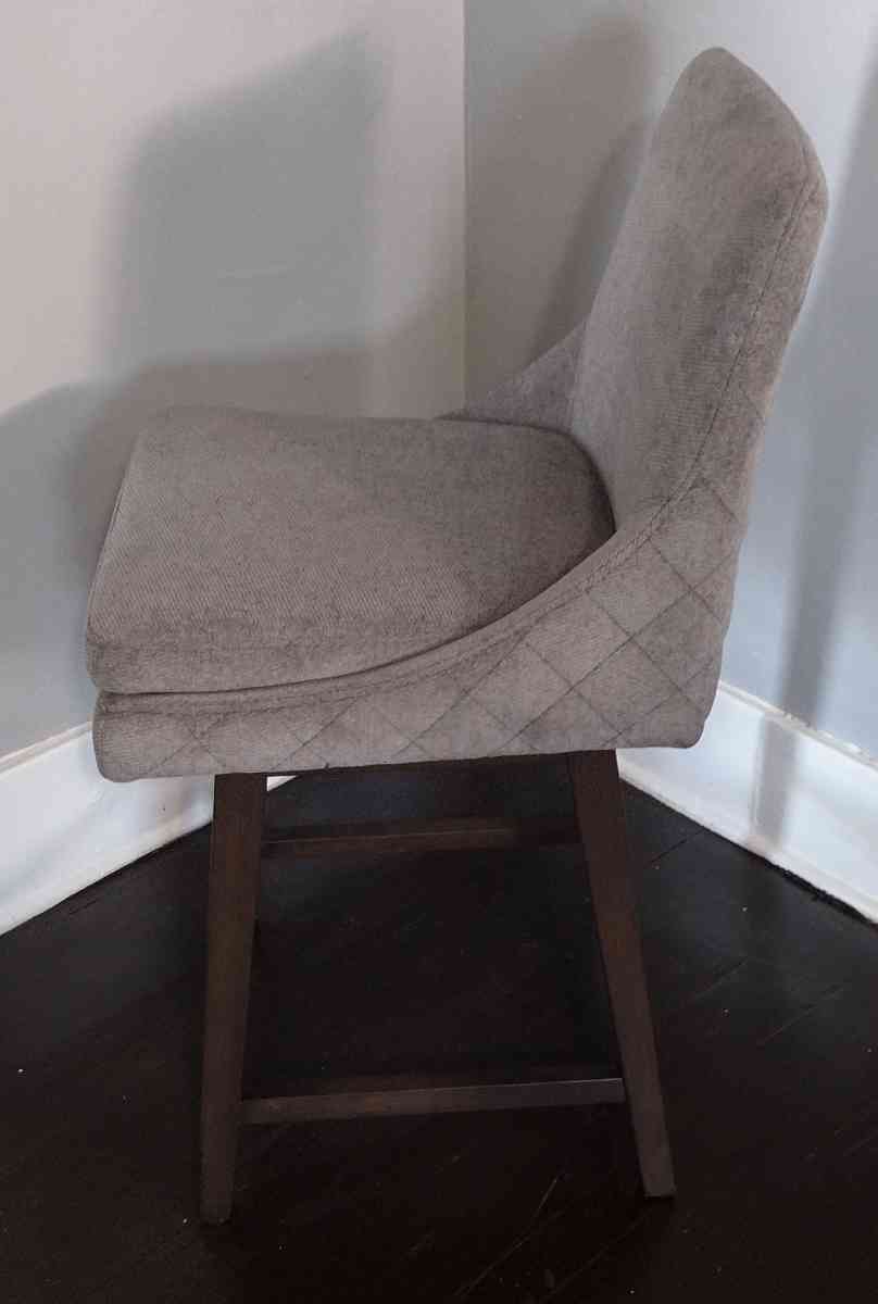 Lissa Fog Fabric Swivel Counter Stool Set