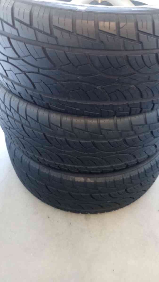 set of 4 tires and wheels R22