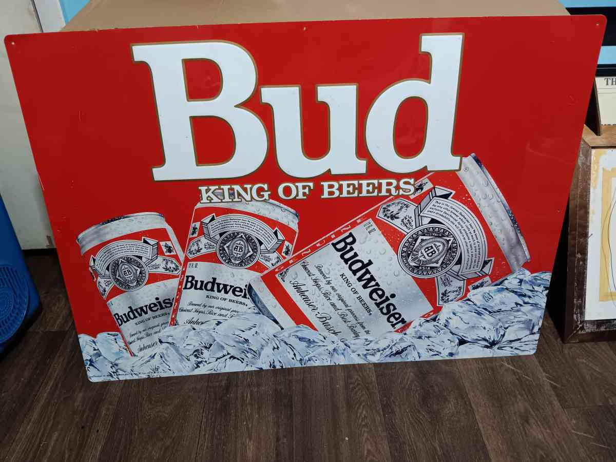 VINTAGE 1992 NOS 25X35 BUD KING  OF