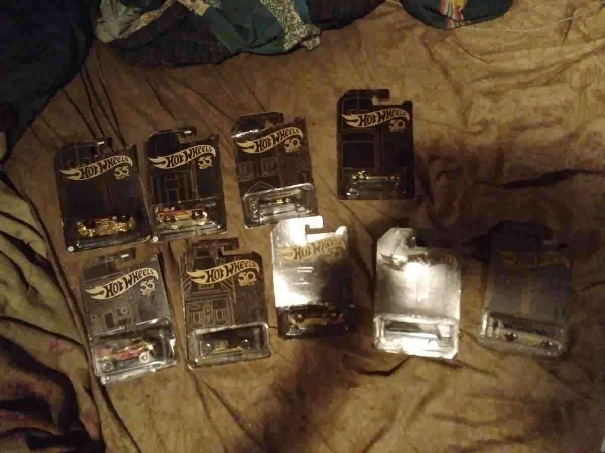the other ones are certain anniversary Hot Wheel cars rangin