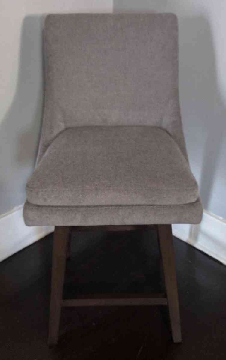 Lissa Fog Fabric Swivel Bar Counter Stool