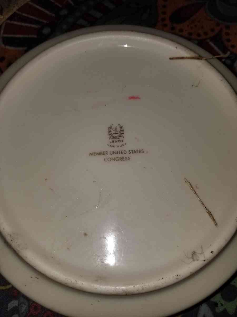 congress stamped serving bowl