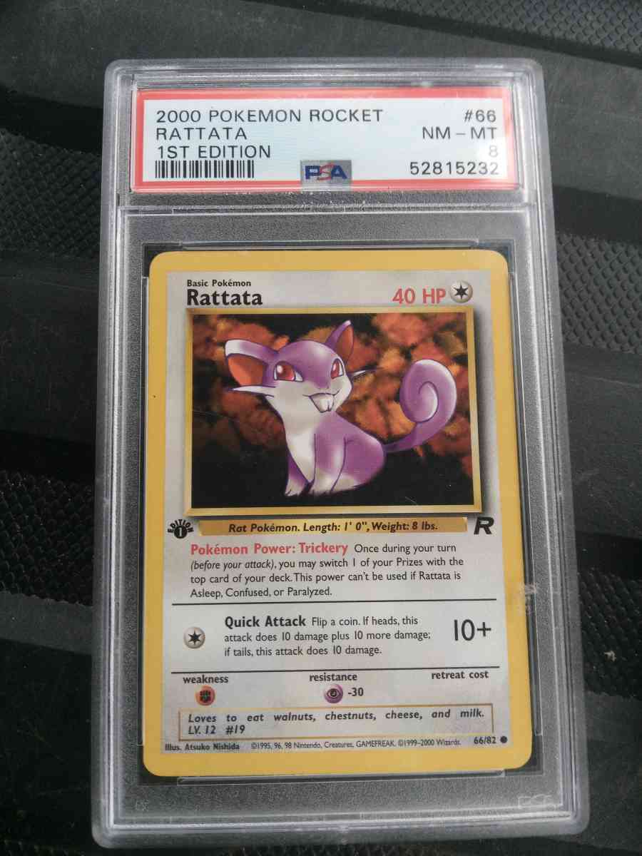 2000 pokemon rocket RATTATA 1st edition