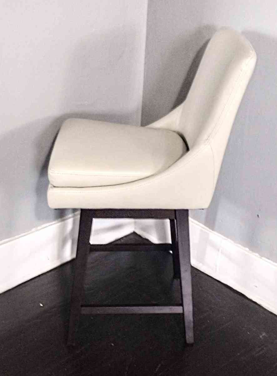 Lissa Light Gray Faux Leather Swive rCounter Stool Set