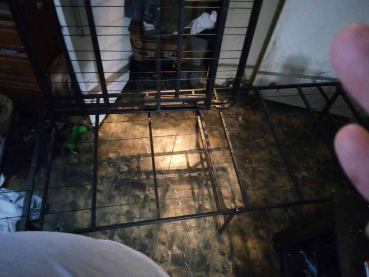 two twin sectional bed frame set