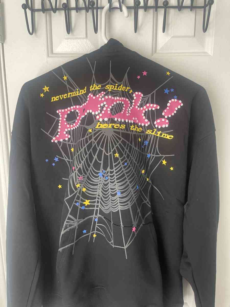 Black OG pink sp5der hoodie Authentic