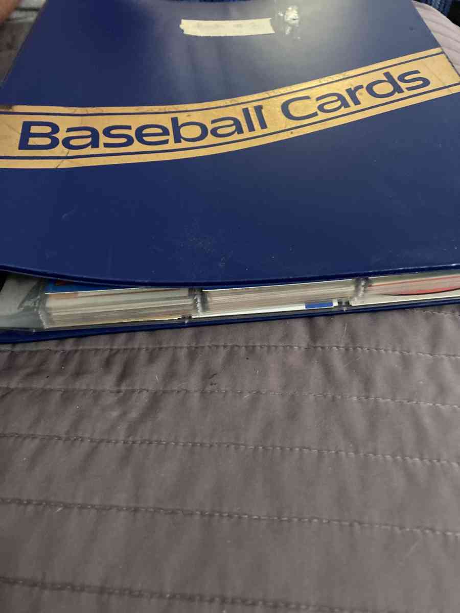 binder of baseball cards