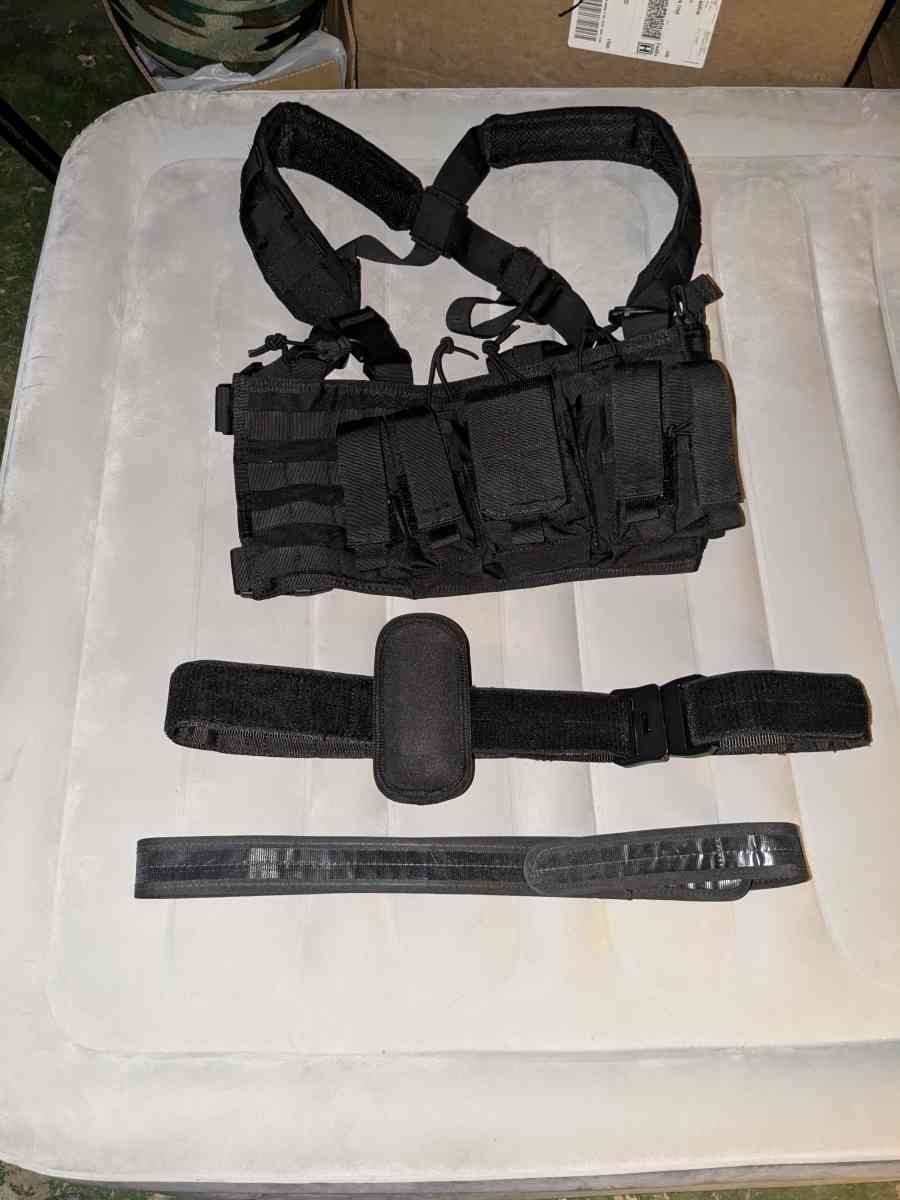 tactical chest rig and belts