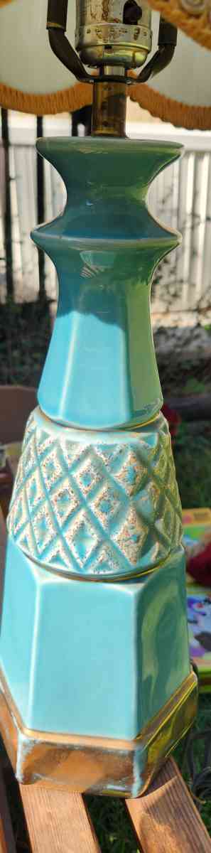 Vintage Lamp Pinch Pleat Drum Lamp