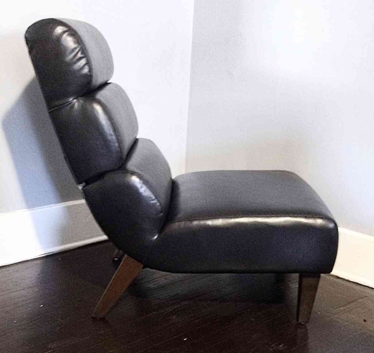 Black Faux LeatherAccent Chair NEW