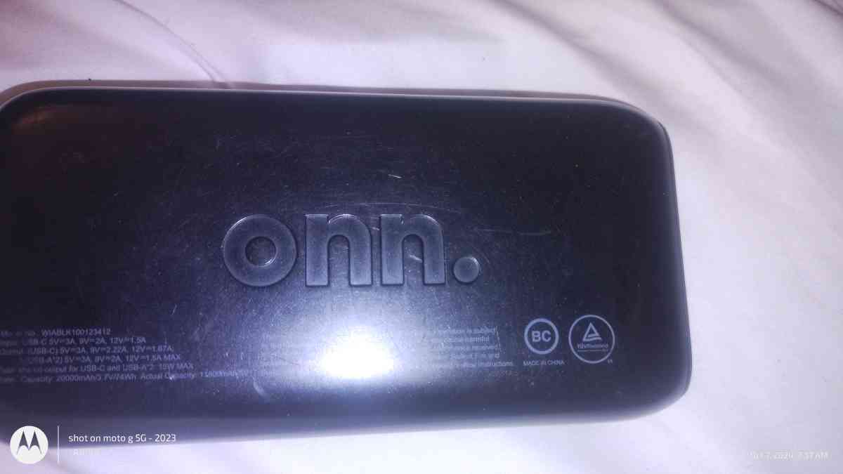 ONN 20000mAh portable battery pack