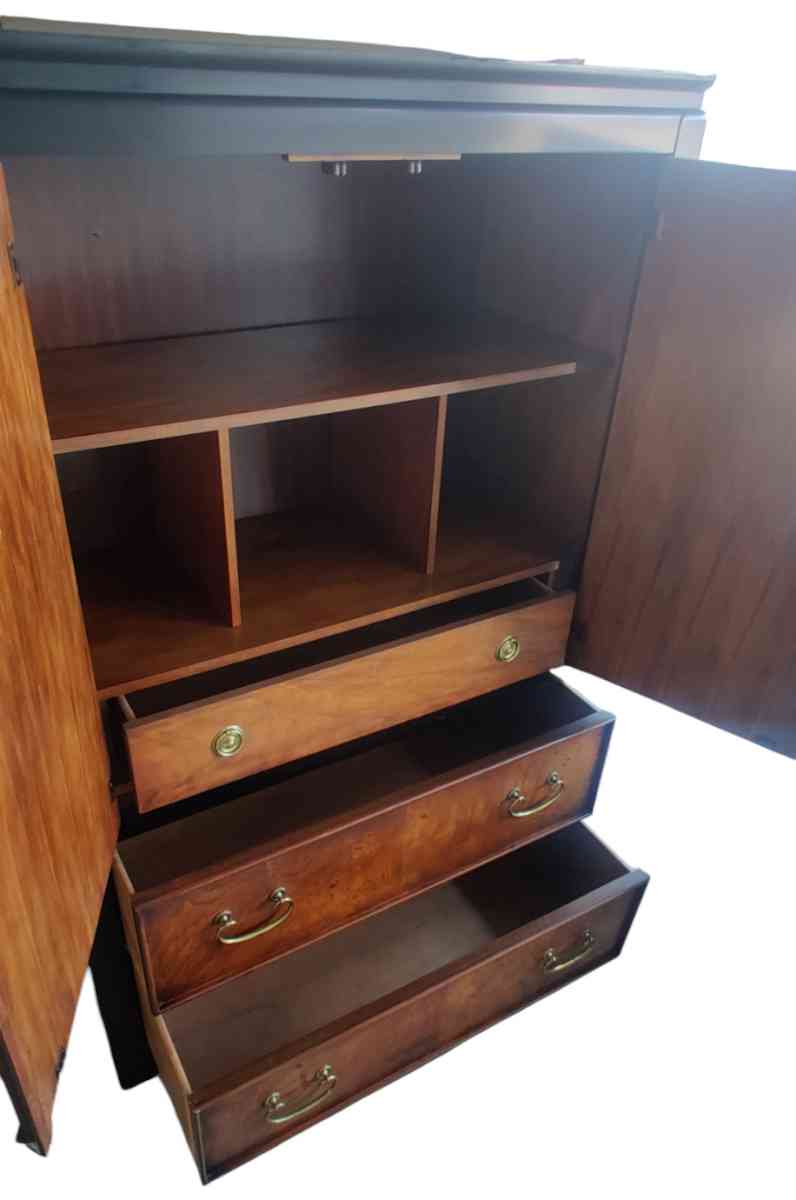 Chinoiserie Armoire Dresser by Stanley Vintage Asian Tallboy