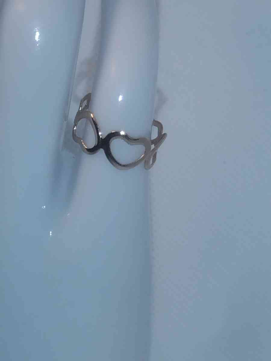 Open Heart Chic Rhinestone Ring