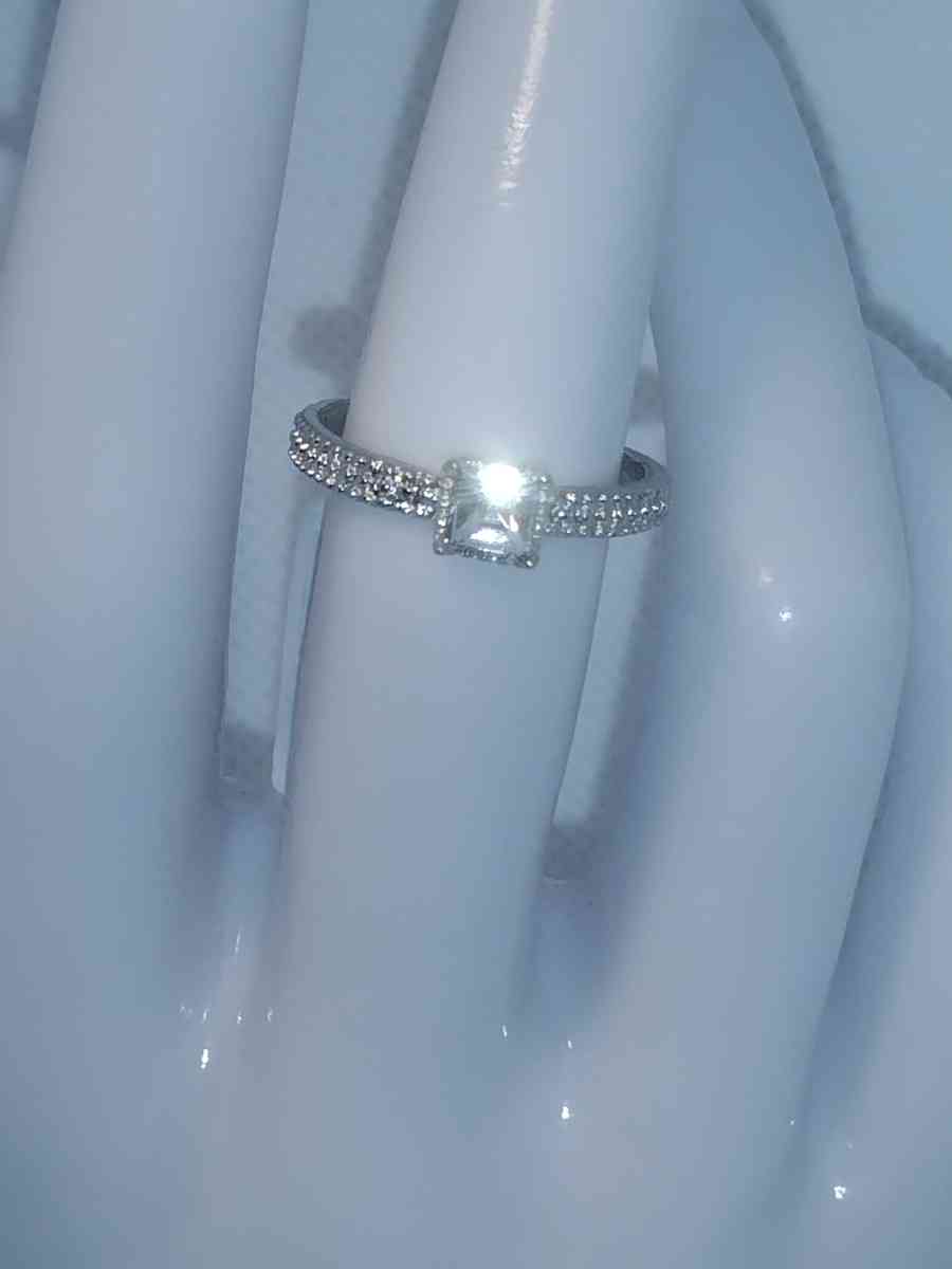 Square Cut Silver Ring GA