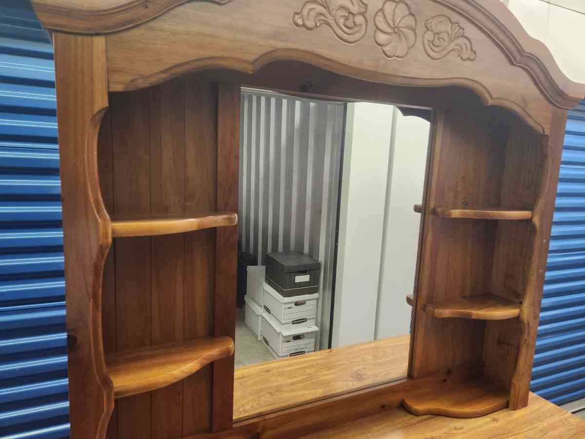 Wooden Hutch Mirror