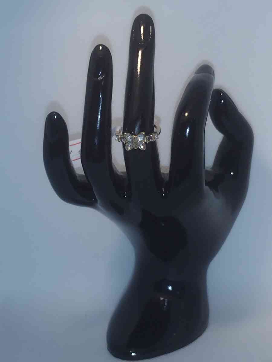 White Butterfly ring