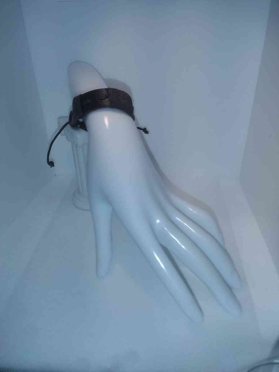 Faux Leather Bracelet straight brown