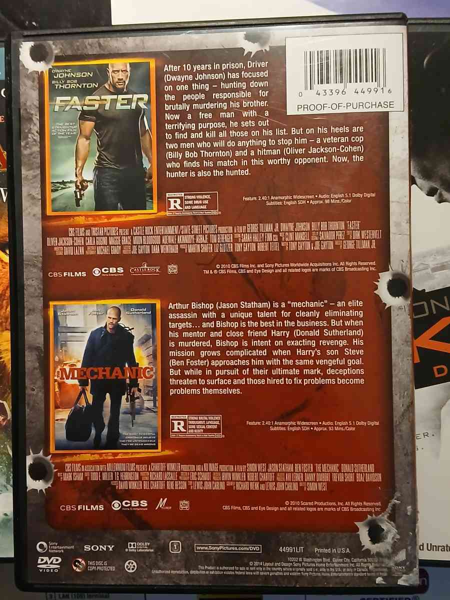 Faster with Dwayne Johnson and The Mechanic with Jason S