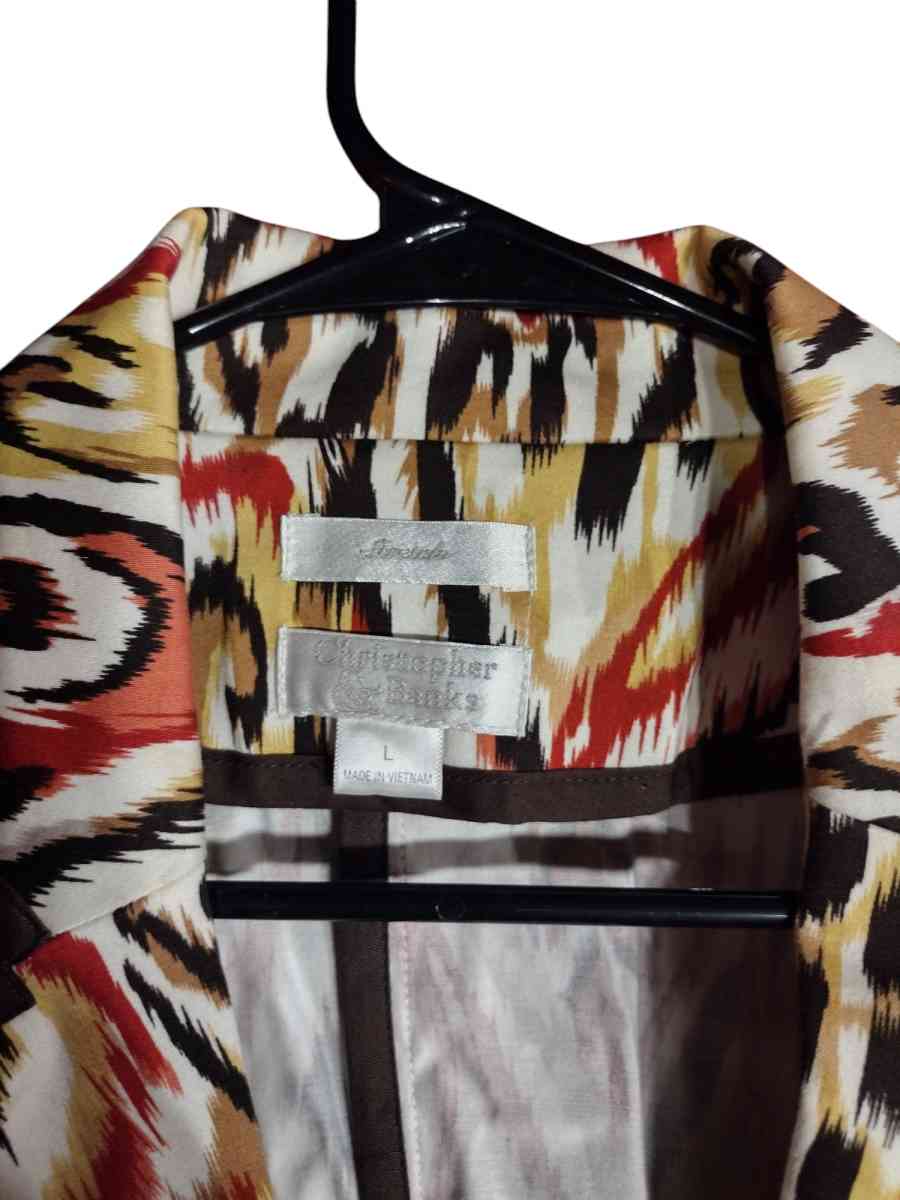 vintage Christopher and Banks extremely colorful suit jacket