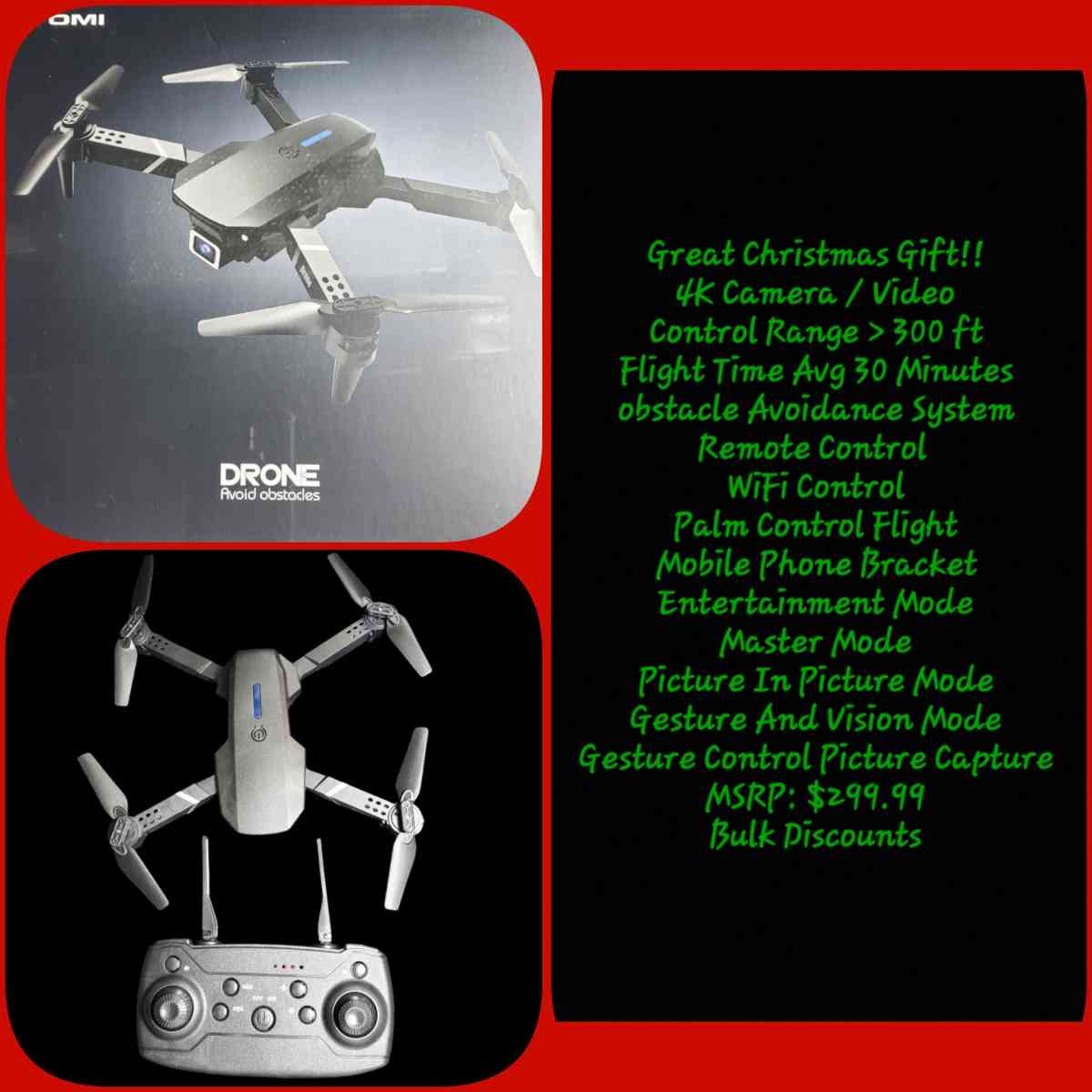 Drone 4K Camera Video I WIFI And Remote Control I RRR Drones