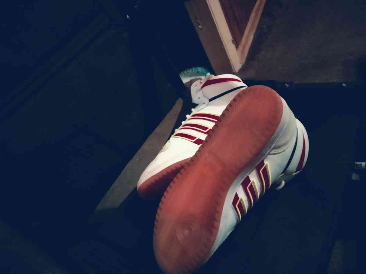 white with red and black stripes