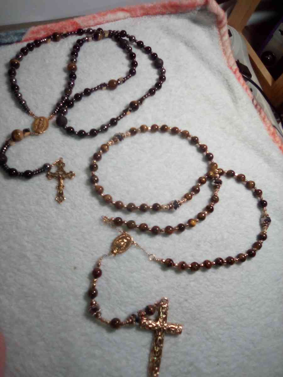 Rosaries made with natural healing stones