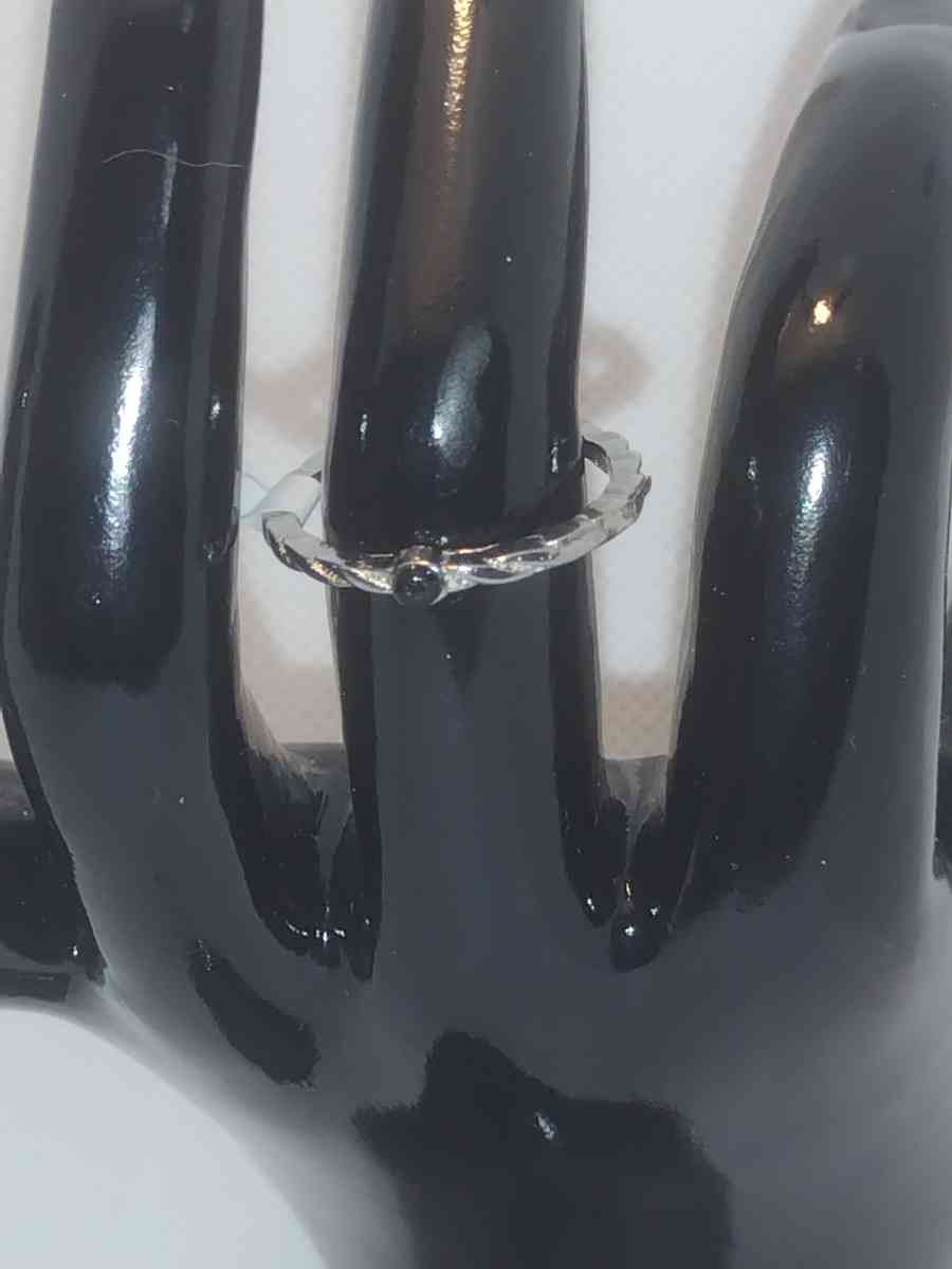 Black Stone Retro Geometric Ring