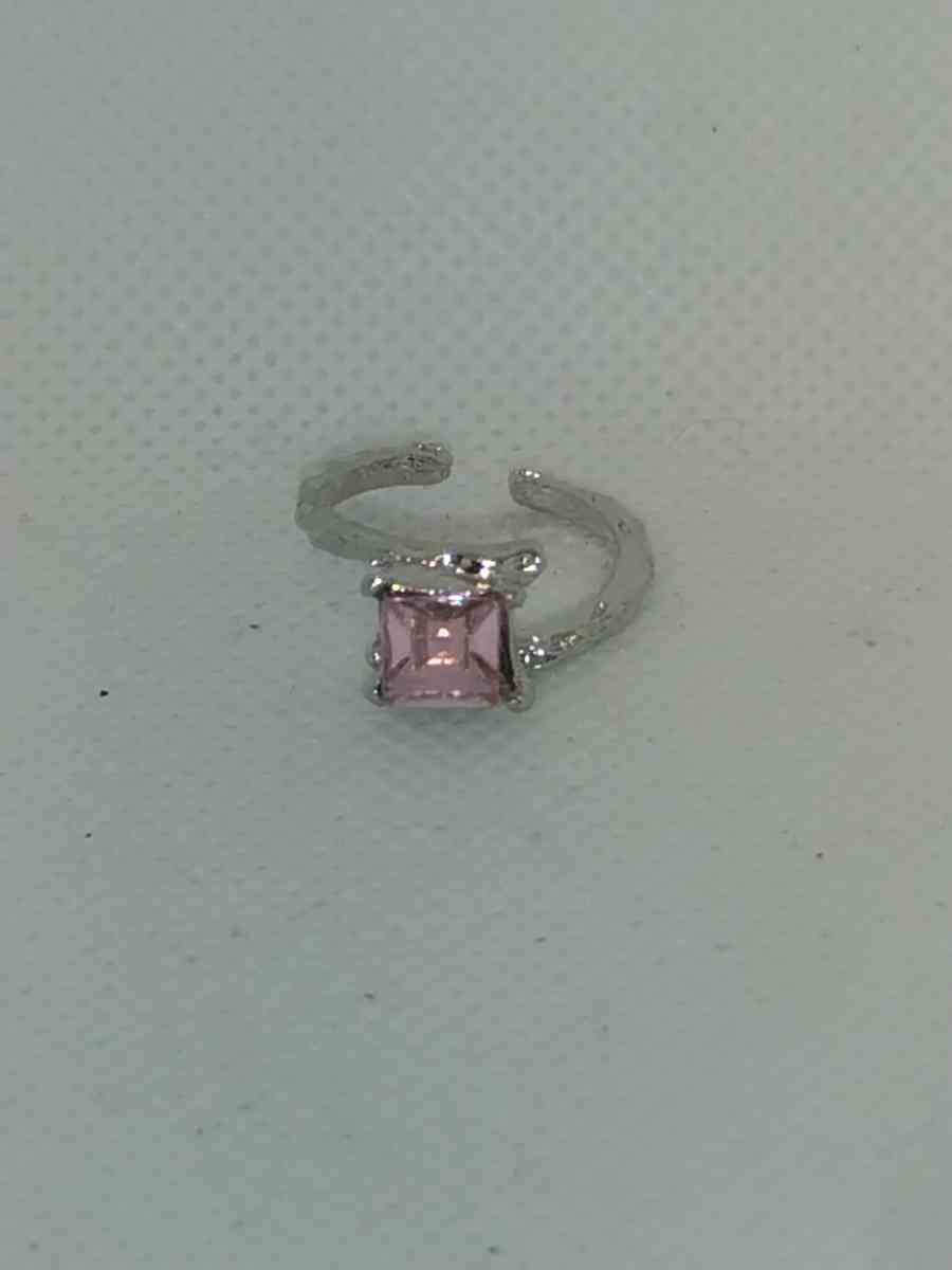 Split Square Silver Ring